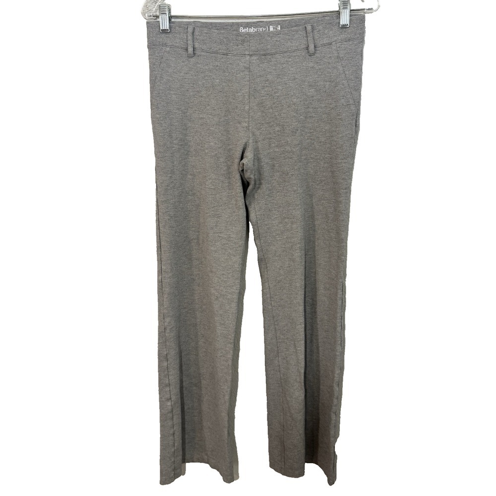 Betabrand Yoga Dress Pants Womens Medium M Long Bootcut Gray Pull On WO104